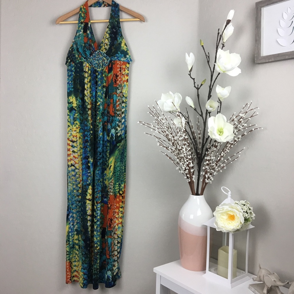 Flowy Open Back Maxi Dress